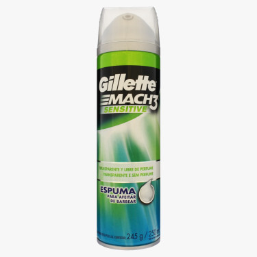 Espuma de Barbear Gillette Mach 3 Sensitive 245g