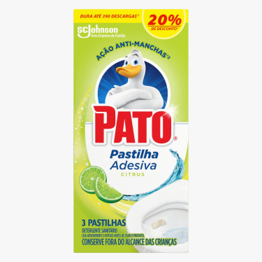 Desinfetante Pato Pastilha Adesiva 3 unidades Citrus