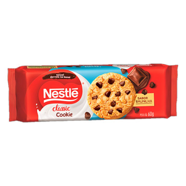 Biscoito Cookies Classic Nestle 60g Baunilha Gotas de Chocolate