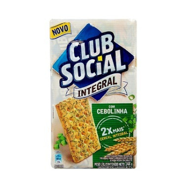 Biscoito Club Social Integral 144g Cebolinha