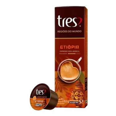 Cápsula Café 3 Corações Expresso Mundo Etiopia 8x8G
