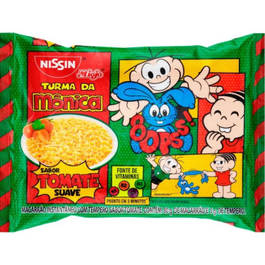 Macarrão Nissin Lamen Turma da Mônica 85G Tomate