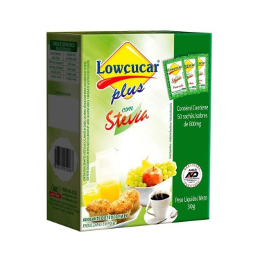 Adoçante Lowçucar 40g Sh Plus Stevia