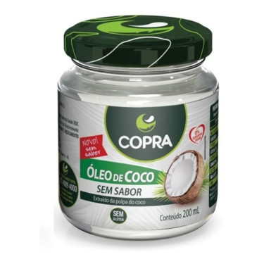Oleo de coco Copra Extra Virgem sem Sabor 200ML