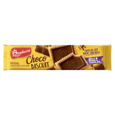 Biscoito Chocobiscuit Meio Amargo Bauducco 80g