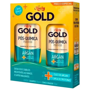 Kit Niely God Shampoo+Condicionador Argan Pós Química 