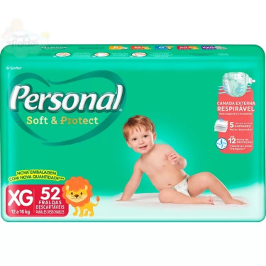 Fralda Descartável  Hiper Protect&sec Personal 50un XG