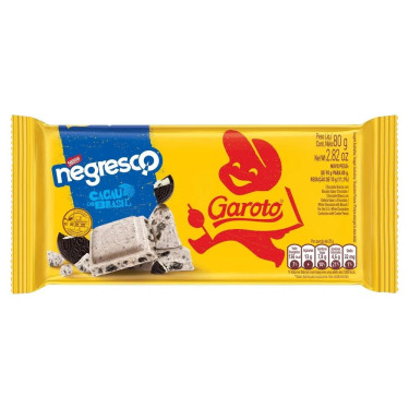 Chocolate Garoto Branco Negresco 80g 