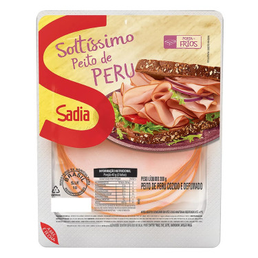 Peito Peru Defumado Fatiado Sadia 200g