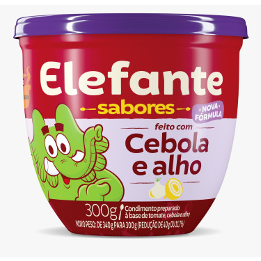 Extrato Tomate Ceb.Alho Pt.Elefante 300g