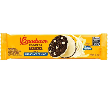 Biscoito Cookies Maxi Branco Bauducco 96g