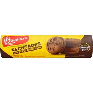 Biscoito Recheado Bauducco Duplo Chocolate 140g