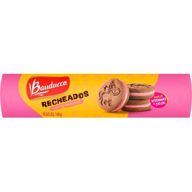 Biscoito Recheado Bauducco Morango 140g