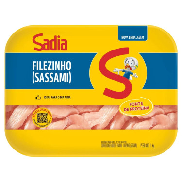 Filezinho De Peito Sadia (Sassami) 1Kg Bandeja 