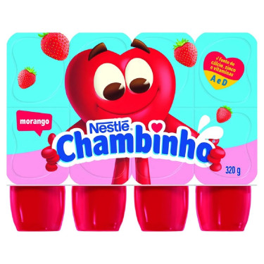 Iogurte Nestlé Chambinho Petit Bandeja 320G Morango 