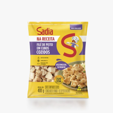 Peito Frango Cubos Pfccbm Sadia 400g