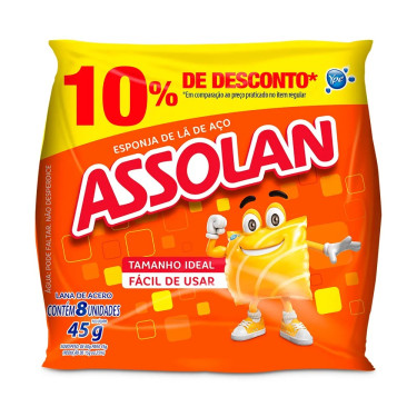 Esponja de Aço Prom.10% Assolan 45g