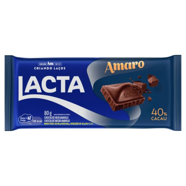 Chocolate Amaro Lacta 40% Cacu 80g