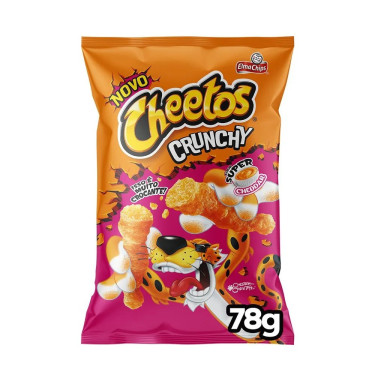 Salgadinho Cheetos Crunchy Super Cheddar Elma Chips 78g