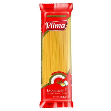 Macarrão Vilma Com Ovos 500G Espaguete 9