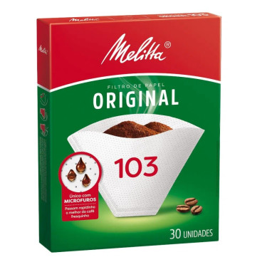 Coador Papel Melitta Grande 103 30Unid