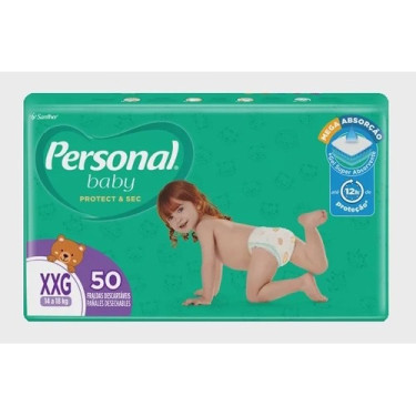 Fralda Descartável Hiper Protect&sec Seg Fdsh04050 Personal 50un