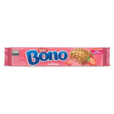Biscoito Recheado Bono Morango Nestle 90g