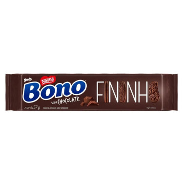 Biscoito Recheado Bono Fininho Chocolate Nestle 57g