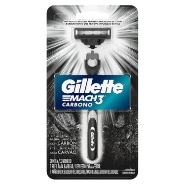 Aparelho Barba Mach3 Carbono Gillette