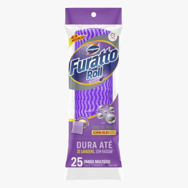 Pano Furatto Multiuso Rolo Lavanda Limppano 25un