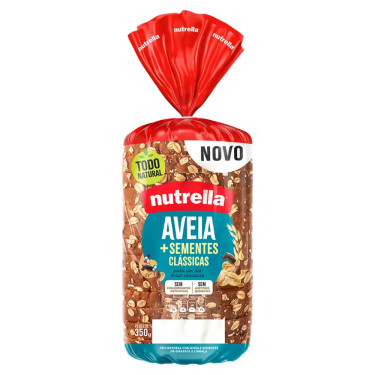 Pão Aveia Sementes Graos Nutrella 350g