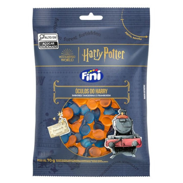 Bala Harry Poter Oculos Fini 70g Tangerina e Framboesa 