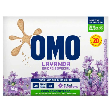 Sabão Po Lavanda Omo 1,6kg