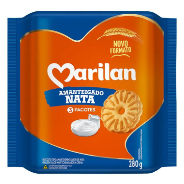 Biscoito Marilan Amanteigado 280g Nata 