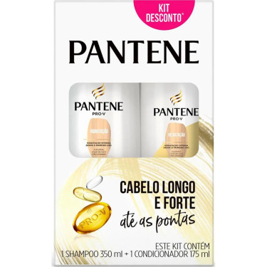 Kit Pantene Shampoo 350ML+Condicionador 175ML Hidratação 