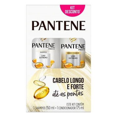 Kit Pantene Shampoo 350ML+Condicionador 175ML Liso Extremo