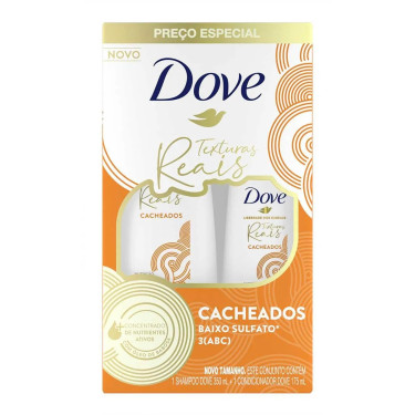 Kit Dove Shampoo 350ML + Condiconador 175ML Texturas Reais  