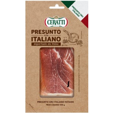 Presunto Cru Italiano Fatiado Ceratti 100g