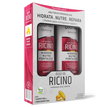Kit.Sh.+cond.Oleo De Ricino Biohair 350g