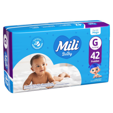 Fralda Mega Mili G 42un Ultra Seca