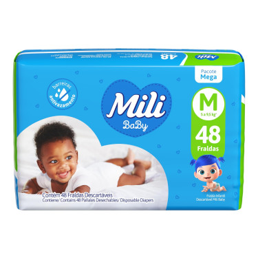 Fralda Mega Mili M 48un Ultra Seca