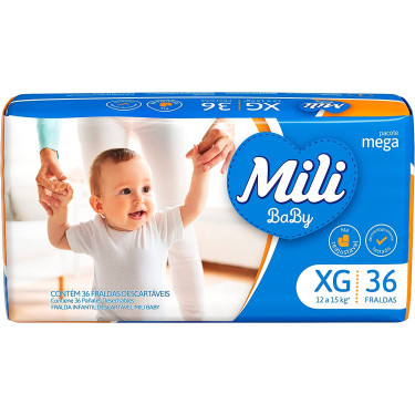 Fralda Mega Mili Xg 36un Ultra Seca