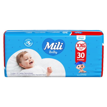 Fralda Mega Mili Xxg 30un Ultra Seca