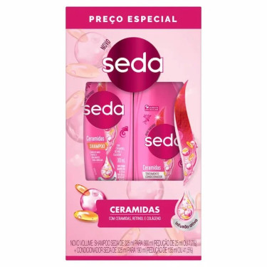 Kit Shampoo e Condicionador Seda Ceramidas 300ML