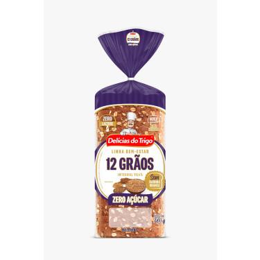 Pão Integral Delicias do Trigo 12 Graos Zero 59,4% Integral 380g