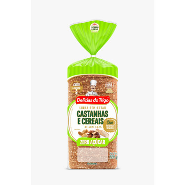 Pão Integral Delicias do Trigo Castanhas E Cereais 59,2% Integral 380g