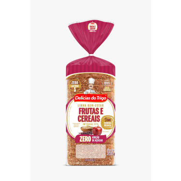 Pão Integral Delicias do Trigo Uva Passa e Canela 57% Integral 380g