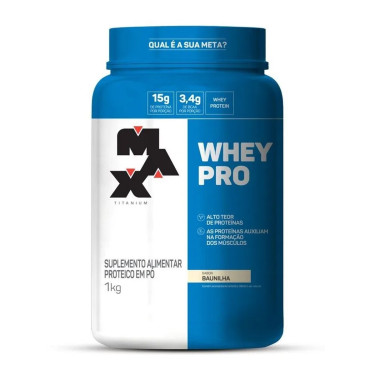 Whey Pro Baunilha Max Titanium 1kg PT