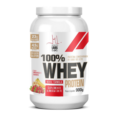 Whey Protein Morango Baunilha Health Labs 900g