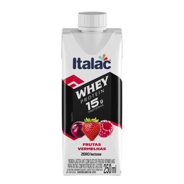 Bebida Lactea Whey Prot Frutas Vermelhas Italac 250ml